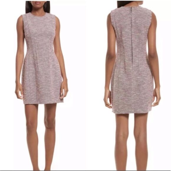 Theory Hourglass Beacon Tweed Sleeveless Sheath Dress Size 8 - Picture 4 of 13